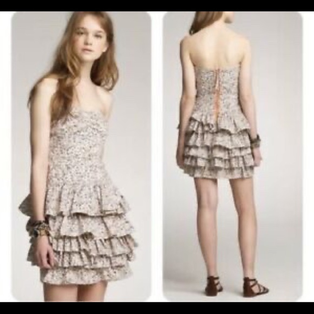 🆕 J. Crew Strapless Ruffled Dress 🌸🦋🌼🐳💟 - Picture 8 of 8